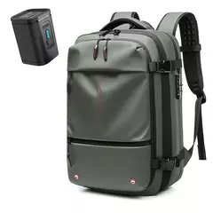 Mochila de viagem de compressão a vácuo de grande capacidade para homens, 17 "mochila laptop, mochila expandida na internet