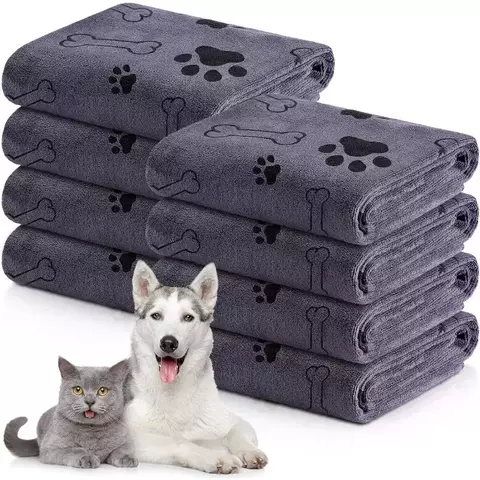 Toalha de secagem para cães e gatos, toalha de banho para animais de estimação, microfibra de secagem rápida para cachorros, produtos de banho para animais de estimação, cães médios absorventes
