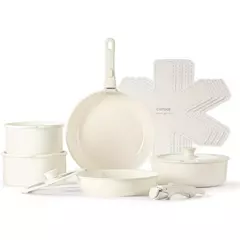 Imagem do Universal Non-Stick Frying Pan Set, alça destacável, pote, sopa, indução, fogão, fogão a gás, antiaderente, removível, bife, cozinha quente, casa, 15 pcs