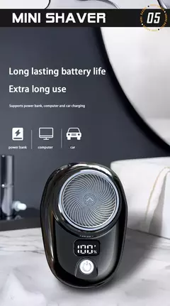 Mini barbeador elétrico para viagens masculinas, navalha portátil, aparador de barba, recarregável, recarregável, rosto - Wolf Magazine
