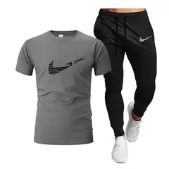 Fato casual com zíper masculino, secagem rápida, marca esportiva, verão, novo - comprar online