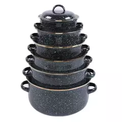 Conjunto de panelas antiaderentes para cozinha, utensílios de cozinha, panelas e panelas, esmalte esmaltado, Morningel, 5PCs por conjunto - comprar online