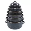 Conjunto de panelas antiaderentes para cozinha, utensílios de cozinha, panelas e panelas, esmalte esmaltado, Morningel, 5PCs por conjunto