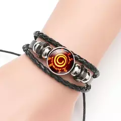 Naruto acessórios naruto pulseira de metal sharingan cosplay anime figura uzumaki kakashi nuvem vermelha prop legal brinquedo do miúdo kawaii presente na internet