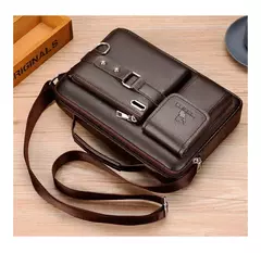 Bolsa de ombro de grande capacidade bolsa de mensageiro masculina de couro business commuter bolsa impermeável resistente ao desgaste pode ser armazenada - loja online