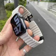 Pulseira de Fivela Magnética para Pulseira Relógio Apple, Pulseira de Silicone, Ultra 2, 49mm, 45mm, 44mm, 40mm, 41mm, 38mm, 42mm, iWatch Série 7, 6, 3 si, 8, 9 - loja online