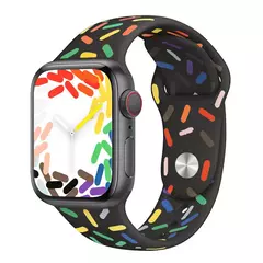 Pulseira de Silicone para Apple Watch, Banda 44mm, 40mm, 45mm, 41mm, 42mm, 38mm, 44mm, 45mm, Bracelet iWatch Series 7 SE, 3, 4, 5, 6, 8 Ultra 49mm - loja online