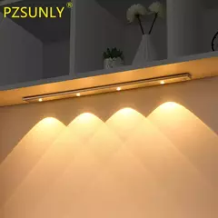PZSUNLY-USB Gabinete recarregável LED Light, Sensor de movimento, Iluminação para cozinha, Guarda-roupa, 20cm, 30cm, 40cm, 50cm, 60cm - Wolf Magazine