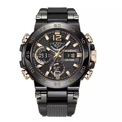 LIGE-Relógio de pulso impermeável LCD Dual Display masculino, relógios esportivos, despertador, militar, quartzo, novo, 50m - comprar online