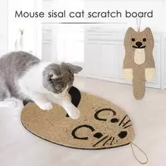 Gato scratcher sisal esteira placa raspador de gato para afiar unhas gatos árvore ratos forma gato arranhando produtos para animais de estimação brinquedos do gato