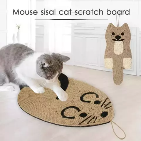 Gato scratcher sisal esteira placa raspador de gato para afiar unhas gatos árvore ratos forma gato arranhando produtos para animais de estimação brinquedos do gato