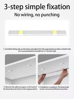 PZSUNLY-USB Gabinete recarregável LED Light, Sensor de movimento, Iluminação para cozinha, Guarda-roupa, 20cm, 30cm, 40cm, 50cm, 60cm na internet