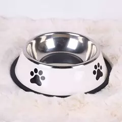 1pc de aço inoxidável tigela para animais de estimação tigela de comida para cães multi-especificação anti-queda tigela de comida tigela de alimentação para animais de estimação suprimentos na internet