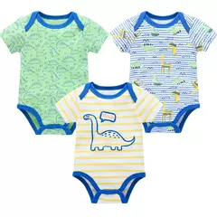 Algodão das meninas do bebê Bodysuit de manga curta, recém-nascido Vestuário, Criança, 0-12 meses, 3 6 Pcs por lote - Wolf Magazine