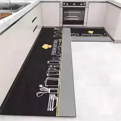 Tapete de cozinha antiderrapante lavável macio, Tapete longo de cabeceira, Tapete do corredor, Capacho de entrada do banheiro, Quarto, Sala de estar - loja online