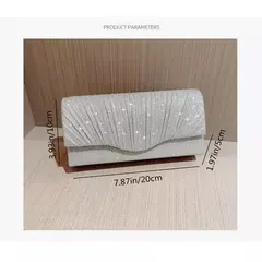 Bolsas de cetim luxuosas para mulheres, bolsa de embreagem banquete lantejoulas, ouro e prata, bolsa para festa de casamento, corrente elegante - comprar online
