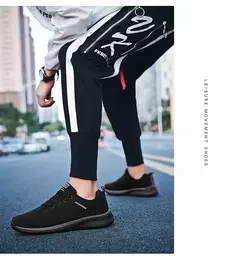 Homens tênis de corrida leve caminhada sapatos esportivos malha clássica respirável sapatos casuais masculinos moda mocassins tênis - Wolf Magazine