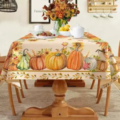 Pumpkin Pattern Retangular Toalha De Mesa, Decoração De Casa, Dia De Ação De Graças, Mesa De Festa, Ao Ar Livre, Outono - Wolf Magazine