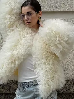 Cardigã de renda monocromático feminino, manga comprida, decote em v, solto e sexy, casacos femininos vintage, elegante e sexy, inverno e outono 2024 - loja online