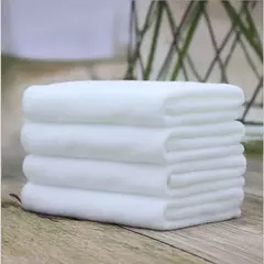 White Soft Microfiber Fabric Face Toalha, Panos de lavagem, Toalhas de mão, Portátil, Multifuncional, Limpeza, Hotel, 5-10 Pcs - comprar online