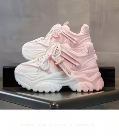 Sapatos femininos sapatos casuais primavera tênis plataforma mulher-sapatos tênis moda feminina sola grossa 2024 rosas formadores aumentados i - Wolf Magazine