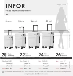Bagagem de Trolley de Abertura Frontal com Senha, Mala de Viagem, Carry on Bagagem, Business Laptop Trolley Bag - Wolf Magazine