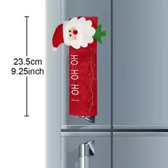 2024 capas de alça de natal para geladeira forno de microondas papai noel máquina de lavar louça maçaneta da porta capa festa de natal decoração de ano novo - Wolf Magazine