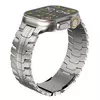 Pulseira de aço inoxidável cor titânio para Apple Watch, pulseira de metal para iWatch 9, 8, 7, 6, SE 5, banda ultra 2, 49mm, 45mm, 44mm, 42mm