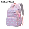 Rolling School Bags for Girls, Mochila impermeável para crianças com rodas, Trolley Luggage Back Pack, Ensino médio