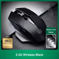 INPHIC-PM6 Mouse Recarregável Sem Fio, Compatível com Bluetooth, Office Mute, Suporte PC, Laptop, Tablet, Smartphone, Universal, 2.4G
