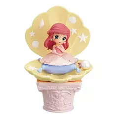 Novo bandai disney a pequena sereia anime qposket personagens ariel glitter linha figura de ação modelo colecionável brinquedos aniversário