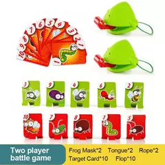 Frog Mask Wagging Tongue Lick Cartas, Jogos de Tabuleiro para Crianças, Família, Brinquedos Antistress, Engraçado Desktop Puzzle - comprar online
