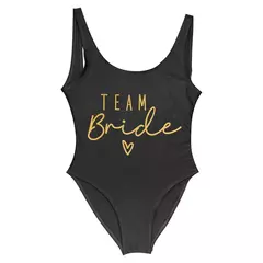 Fato de banho feminino com estampa dourada, squad, festa de solteira, moda praia verão, 1 pc, S a 3XL - comprar online