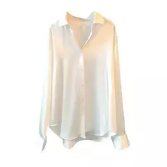 Camisa de botão manga longa feminina, blusa de senhora do escritório, blusa casual doce, estilo coreano, moda verão, outono, inverno - loja online