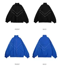 Jaqueta masculina e feminina Hip Hop Varsity, High Street, patchwork, bloco de cores, casacos blusão finos, jaquetas universitárias, primavera, outono, moda - comprar online