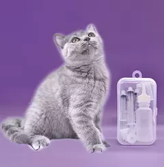Conjunto de dispositivo de alimentação para animais de estimação, garrafa para cuidados com cães e gatos, seringa, dispositivo de alimentação para gatinhos recém-nascidos com garrafa de alimentação, dispositivo de medicação para cachorros - comprar online