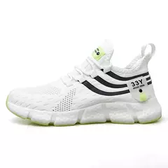Tênis de malha respirável para mulheres e homens, tênis de plataforma confortável, esportes ao ar livre, branco, sapatos de marca masculina, novo, 2023