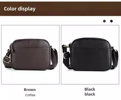 Joyir nova bolsa de ombro de couro genuíno masculino grande capacidade horizontal vintage lichia padrão ombro único saco inclinado para homem - Wolf Magazine