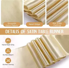 Toalha de mesa de plástico descartável ouro rosa 6 lugares capa de mesa 108 polegadas corredor de mesa de cetim para festa de casamento na internet