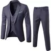 Ternos de casamento formais de luxo para homens, conjunto elegante de blazers, casacos completos, colete, calças, jaquetas, 3 peças, 2022