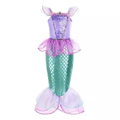 Sereia vestido de festa de aniversário verão menina sereia traje carnaval anime cosplay outfits 2-10 anos crianças fantasia disfarce vestido de baile