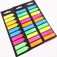 Transparente Cor Sticky Notes, Memo Pad, Índice Post Stickers, Marcadores, Escola Notepad, Material de papelaria, 200 Folhas