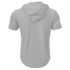 Esportes Fitness masculino com capuz camiseta de manga curta, blazer de verão, camisa americana Henry, comércio exterior na internet