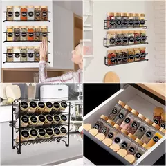 Frascos De Tempero De Vidro Com Tampa De Bambu, Recipientes De Tempero, Agitadores De Sal e Pimenta, Organizador De Cozinha, Conjunto De Frasco De Especiarias
