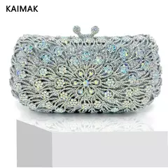 Imagem do Bolsa De Diamante Para Mulheres, Saco De Noite, Saco De Jantar, Oco De Cristal, Mão De Strass, Festa De Casamento De Luxo, Presente De Natal, Mais Recente