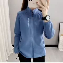 Casaco de gola polar reversível feminino, moletom casual, casaco com zíper solto, moletom de manga longa, moletom de inverno - comprar online