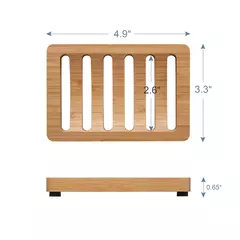 Caixa De Sabão De Dreno De Bambu Natural, bandeja De Bambu, pratos De Madeira, suporte De Sabão De Banho, Recipiente De Banheiro, Ferramentas De Banheiro, Evita O Oídio - loja online