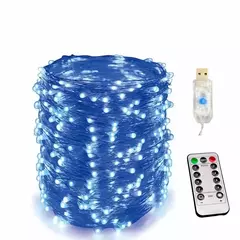 Imagem do USB LED String Lights com controle remoto, lâmpadas, guirlandas de fadas, lâmpadas, 8 modos, casamento, Natal, feriado, ano novo, 5m, 10m, 20m, 30m