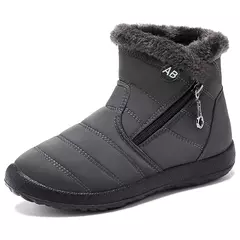 Mulheres Botas Watarproof Ankle Boots Para As Mulheres Sapatos de Inverno Manter Botas de Neve Quente Feminino Zipper Botines Botas Inverno Mujer - comprar online