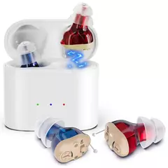 Aparelho auditivo recarregável, mini alto-falante sem fio, fone de ouvido invisível para idosos - comprar online